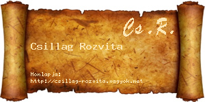 Csillag Rozvita névjegykártya